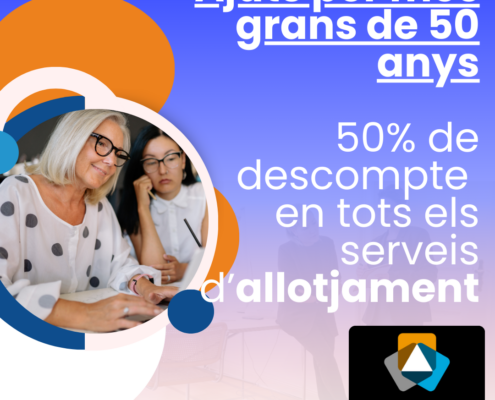 Allotjament: Bonificació 50% per a més grans de 50 anys